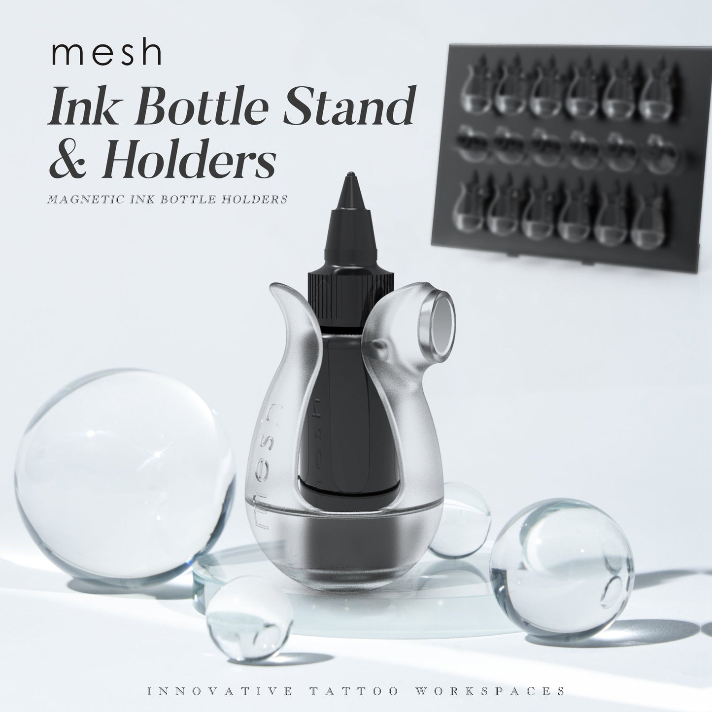 Mesh Magnetic Ink Bottle Holders