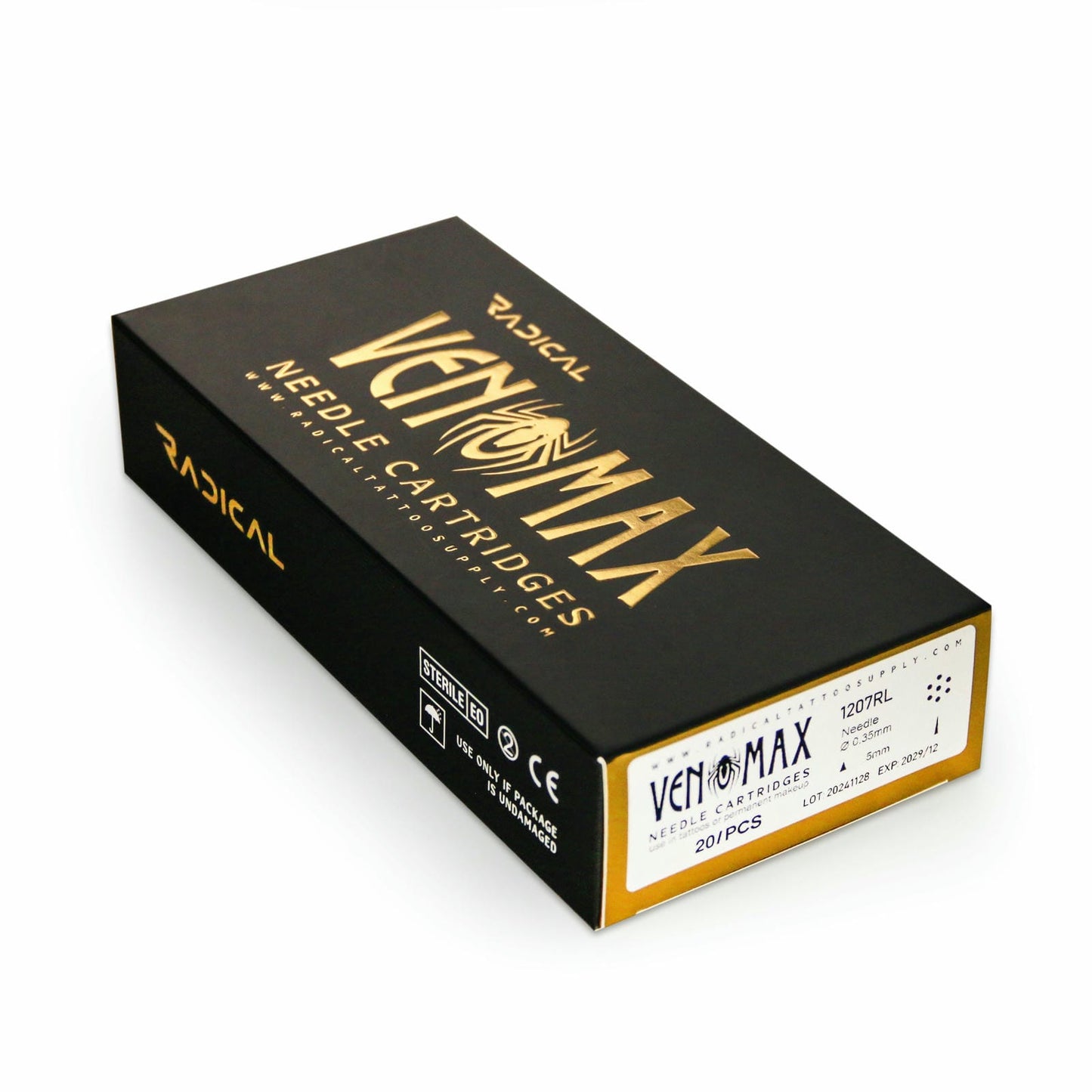 Radical Venomax Textured 9-Needle Curved Magnum Shader Cartridges (0.35mm) 20Pcs/Box tatlab