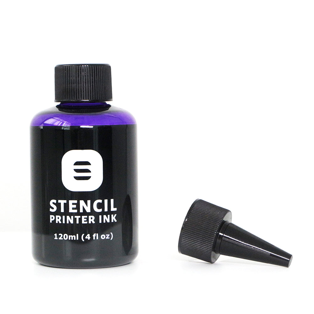Stencil Printer Ink — bottle and tip