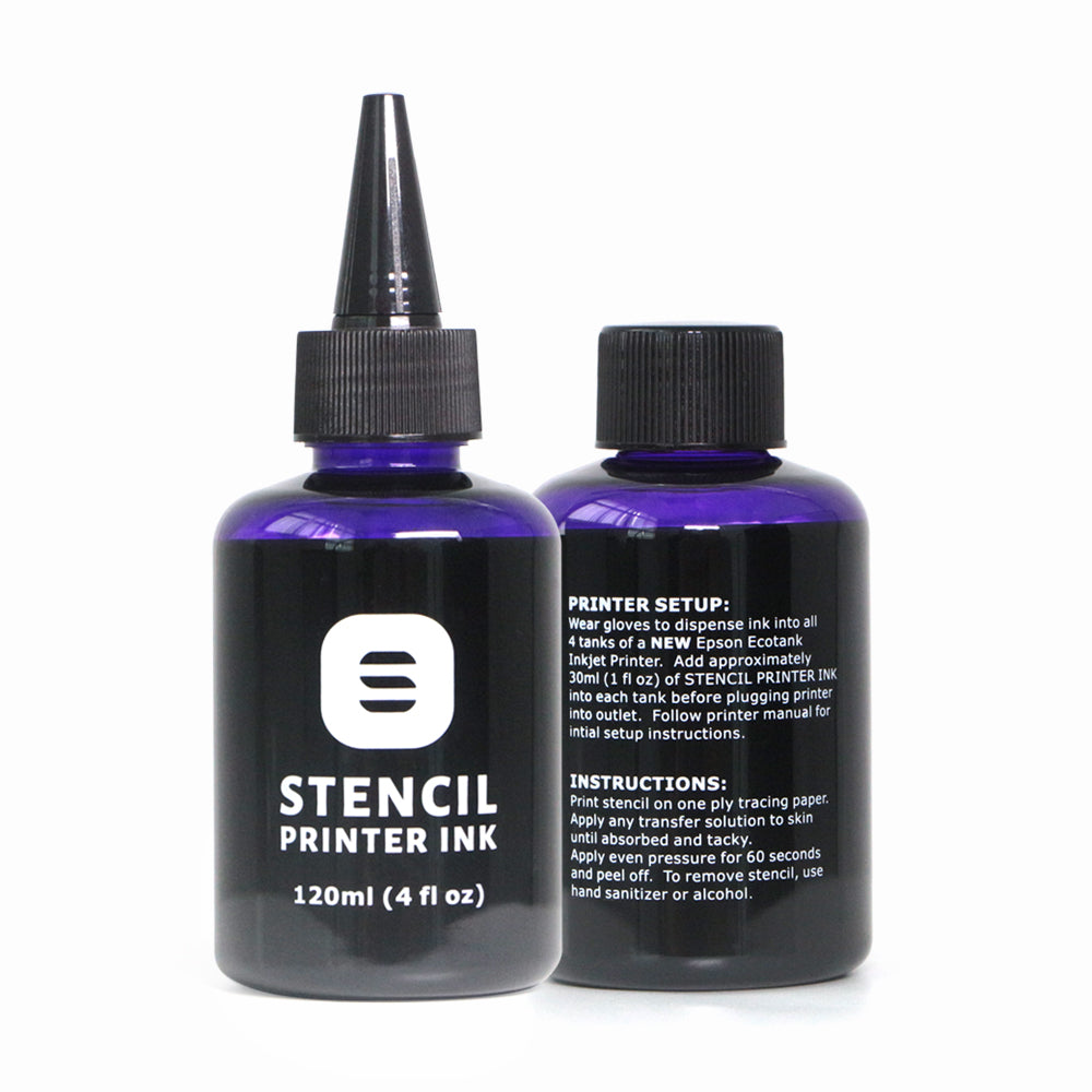 Stencil Printer Ink — front and back labels