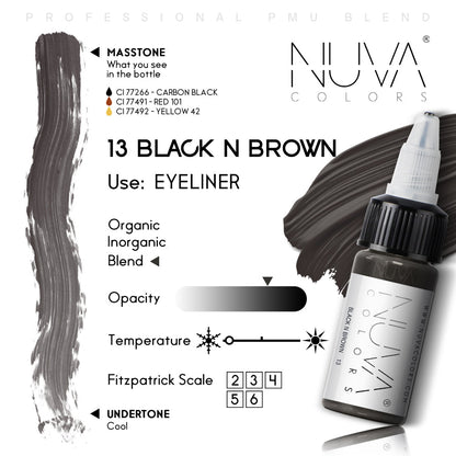 13 BLACK N BROWN