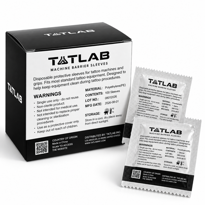 TatLab Tat Wraps tattoo machine protective sleeve box