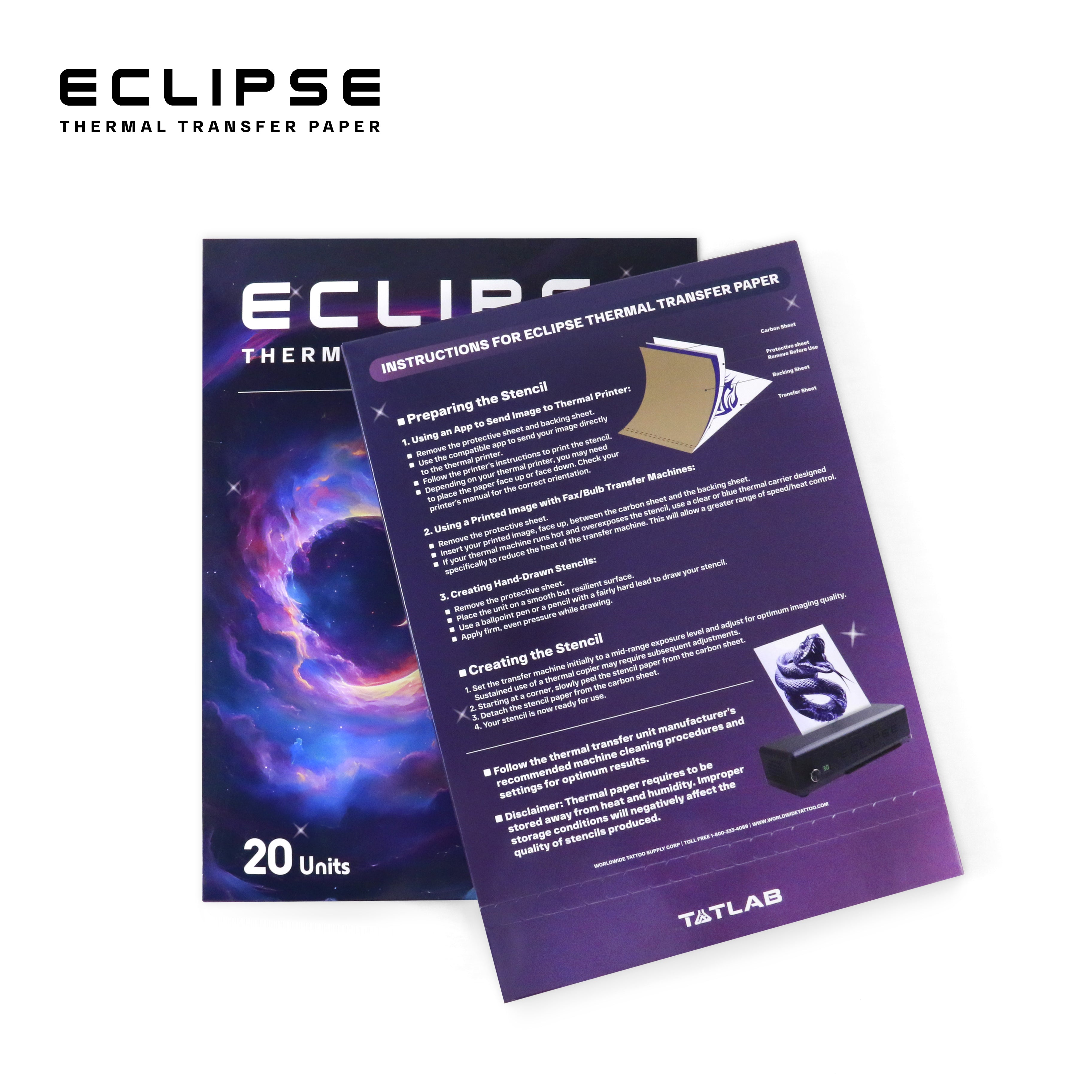 ECLIPSE THERMAL TRANSFER PAPER A4 (20pcs/box) – tatlabinc